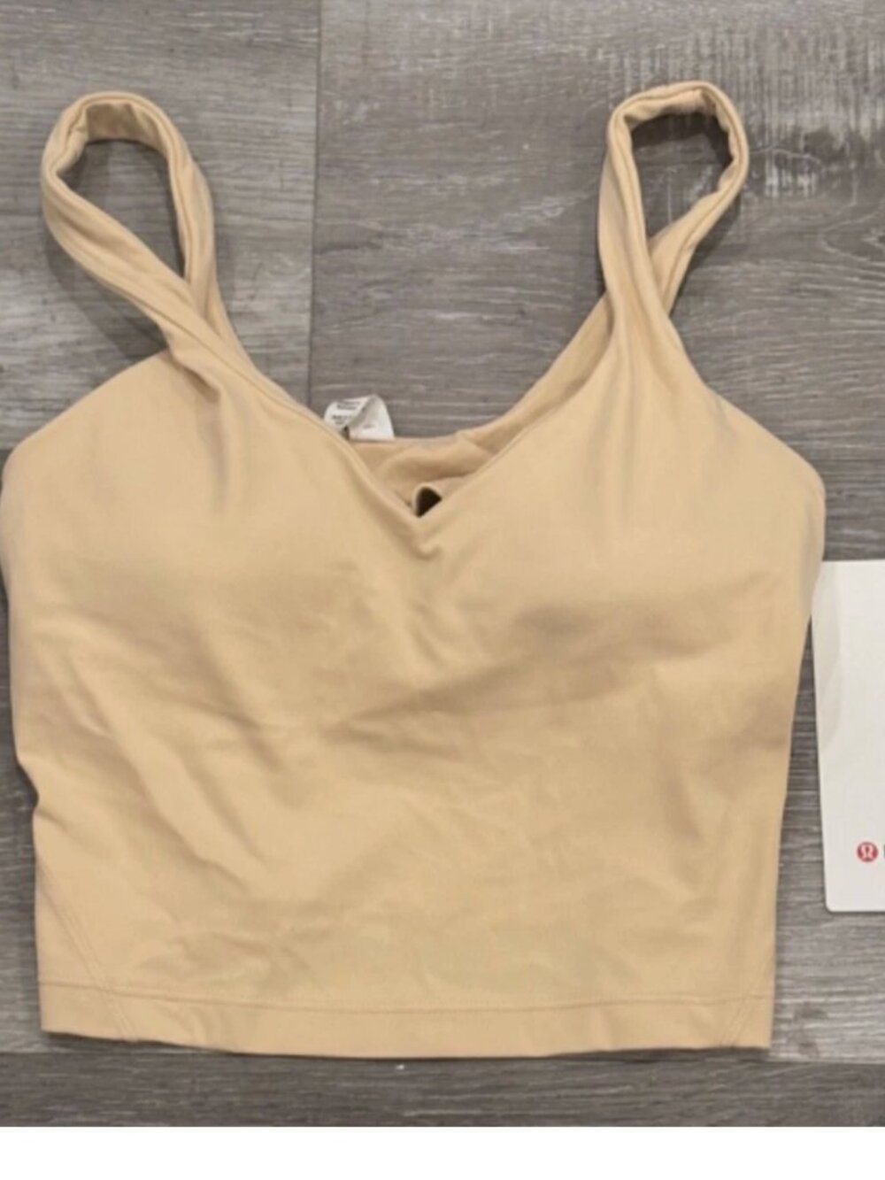 Lululemon Align Tank Top Prosecco Nulu Yoga Bra Top LW1DUDS Womens 4 NWT